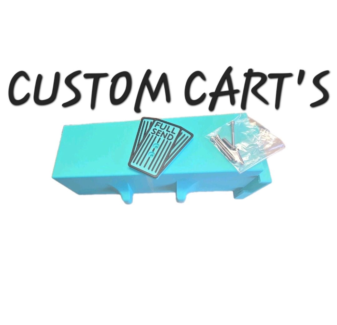 Razor Crazy Cart Custom Made Battery Box Upgrade Red & Black CC Logo 48v - CUSTOM CARTS