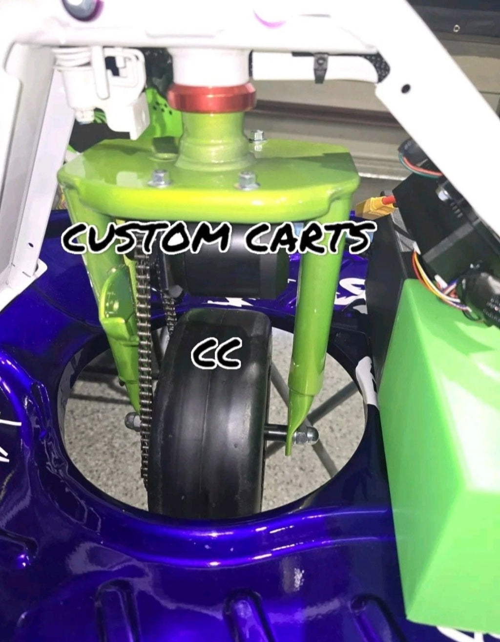 FATMAXX CRAZY CART CUSTOM RACE SLICK 8x3.00 - 4 FRONT WHEEL STD/XL - CUSTOM CARTS