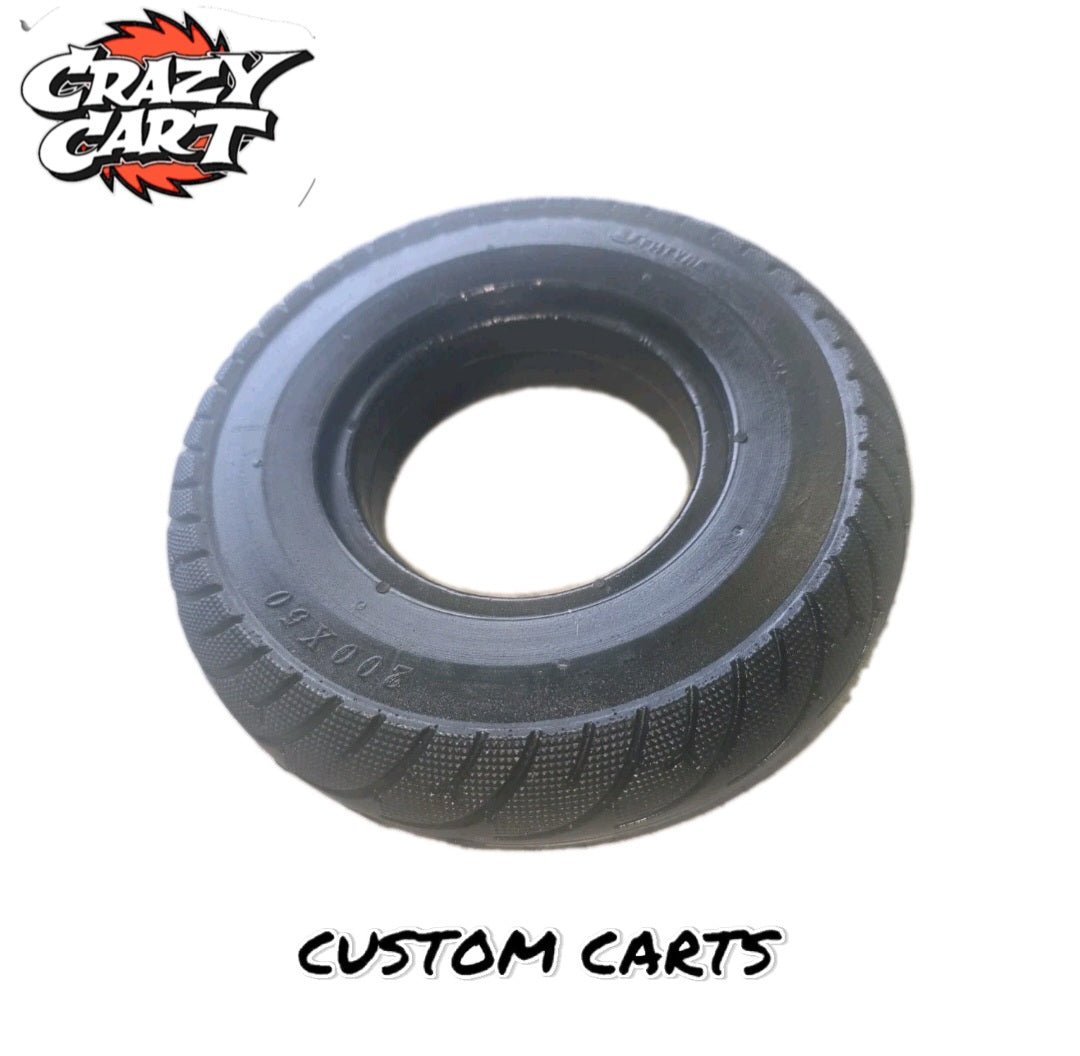 Solid Rubber 200X50- Razor Crazy Cart Standard and XL Upgrade Heavy Duty Tire - CUSTOM CARTS