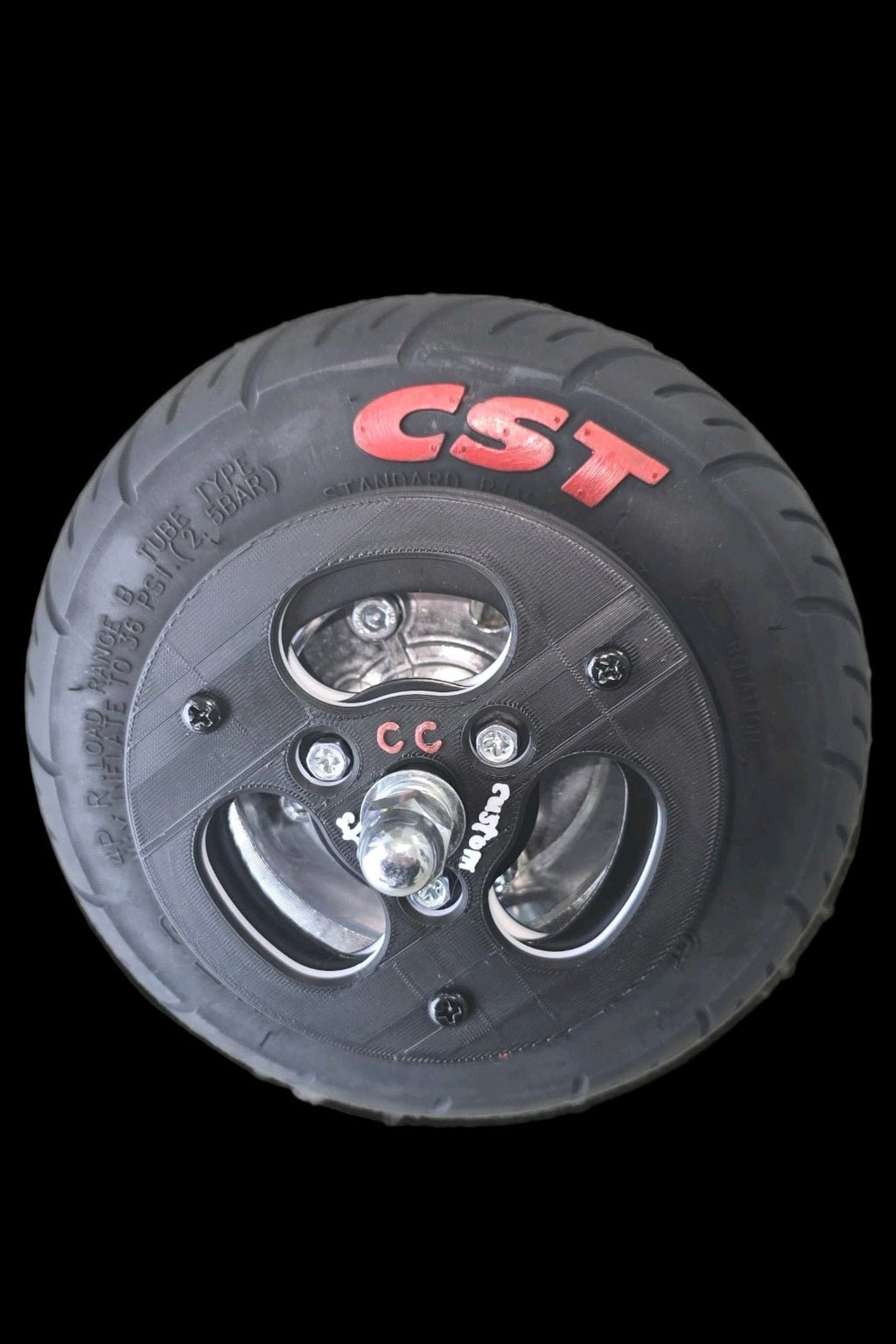 Crazy Cart Front Wheel Complete Upgraded Cst Tyre CC Chain Guard - CUSTOM CARTS